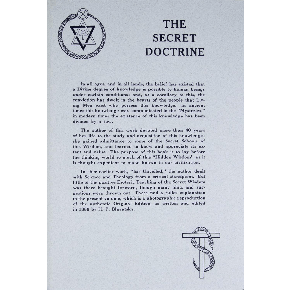 The Secret Doctrine: Vol I & Vol II image 0