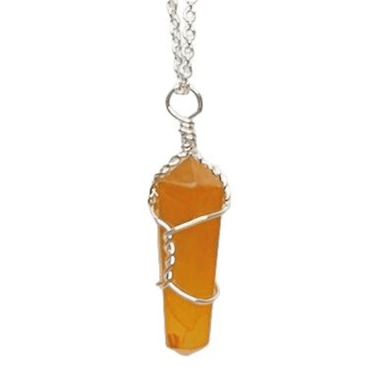Carnelian Wire Wrap Necklace image 0