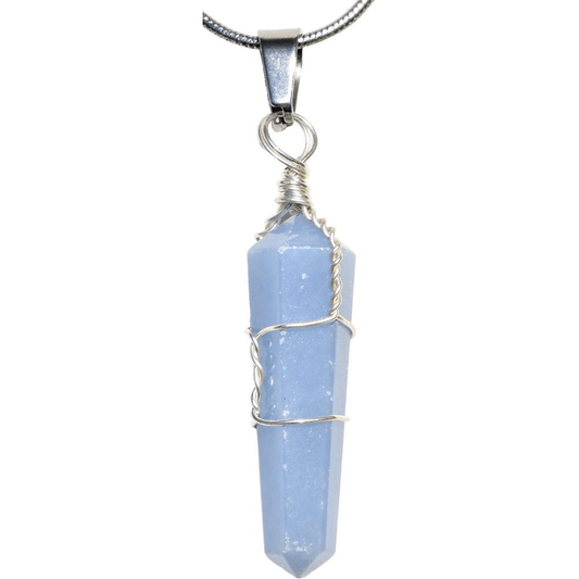 Angelite Wire Wrapped Necklace image 0