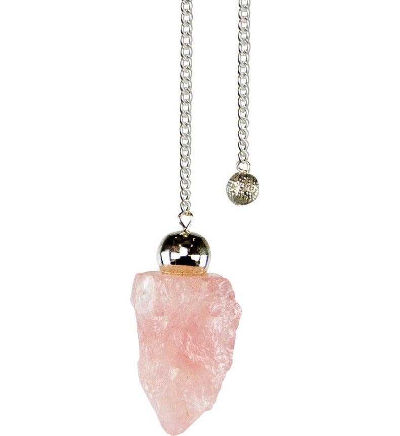 Raw Rose Quartz Pendulum image 0