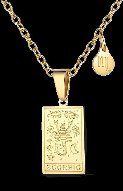 Scorpio Gold Tablet Necklace image 0