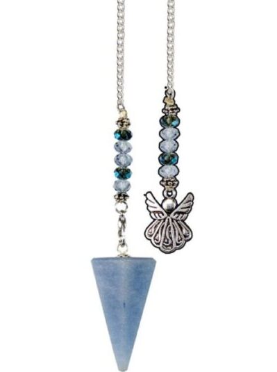 Angelite Pendulum with Angel image 0