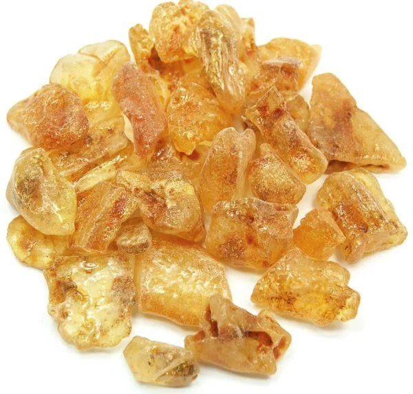 Amber is organic material made up of fossilized natural botanical resins; It is a mixture of hydrocarbons with a hardness of 2 to 2.5. The word "Amber" comes from Ambar, the Arabic word for ambergris, a similarly colored material discharged from the sperm whale. Amber varies in color from yellow to brown or reddish brown and is often transparent.