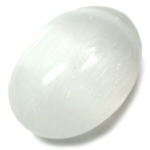 Selenite Palm Stone