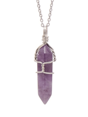 Amethyst Wire Wrap Necklace
