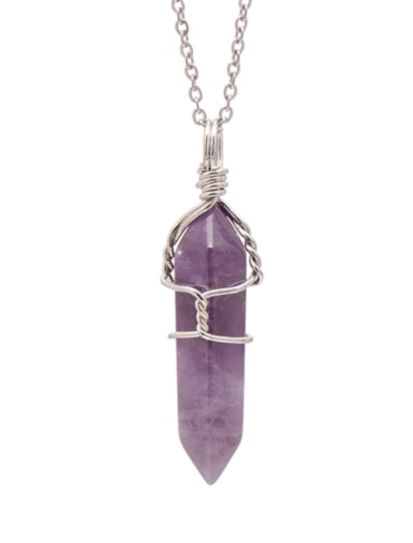 Amethyst Wire Wrap Necklace