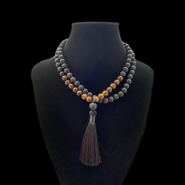 Lava Tiger Eye Mala 3